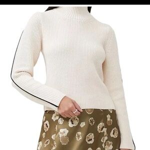 French Connection Mozart Mock Neck Jumper Cream Sweater 
size Medium